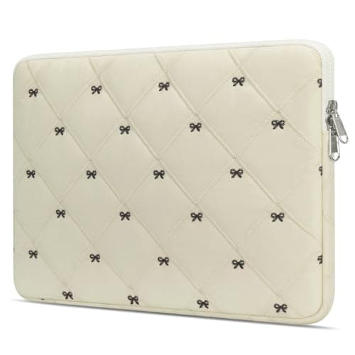 JoJoar 15-16 Inch Lightweight Bow Puffy Laptop Sleeve Case Laptop Bag Girl