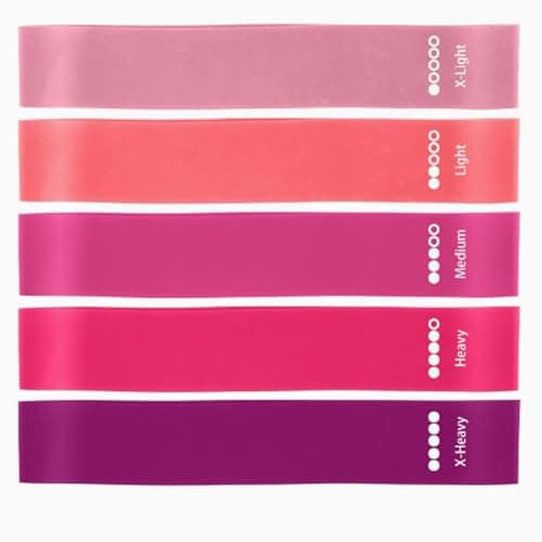Resistance Bands, 5 Pcs Rubber Exercise Bands,5 Resistance Levels