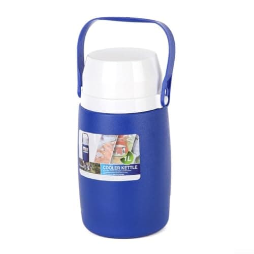 Insulated Sports Water Jug 1L Portable Cooler Bottle With Handle, For Camping Picnic Beach Outdoor Hydration Red Blue(Blue) — view 3