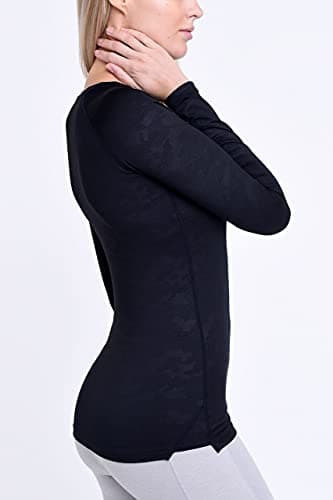 TCA Super Thermal Top Women - Ladies Thermal Vest - Thermals Womens - Ski Base Layer Women - Workout Tops for Cold Weather - Black Combat, XS — view 3