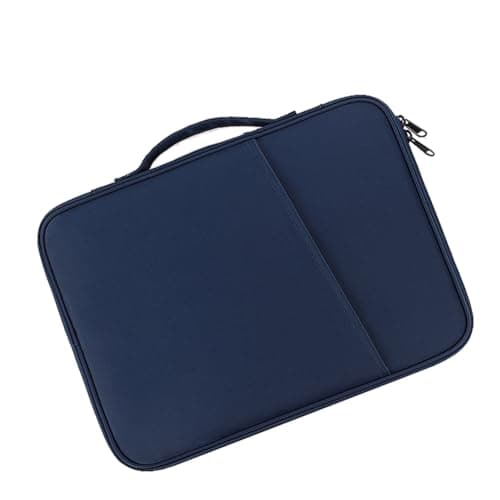 Suanzua Multi-Functional Portfolio Travel File Organizer for 12.9-13 Inch Tablet Sleeve Case Tablet Carrying Bag Blue