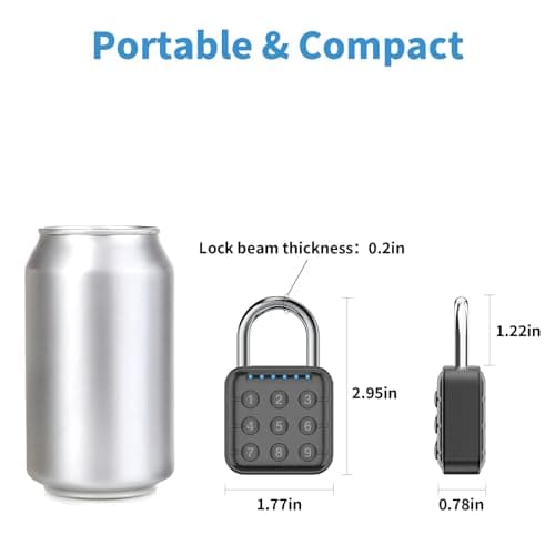 Combination Lock, Combination Lock for Locker, Locker Lock & Gym Locker Lock - High Security, Easy to Use for Gym, School, Travel, Outdoor - 2PCS（Black & Grey） — view 5