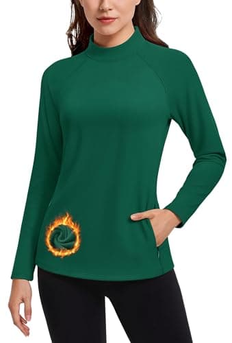 TACVASEN Mock Neck Tops for Women Thermal Base Layer Women Thermal Top