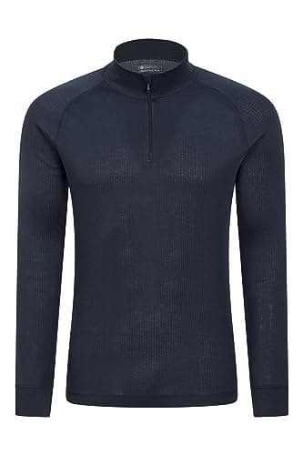 Mountain Warehouse Talus Mens Thermal Zip Neck Top Navy (Zi XL — view 3