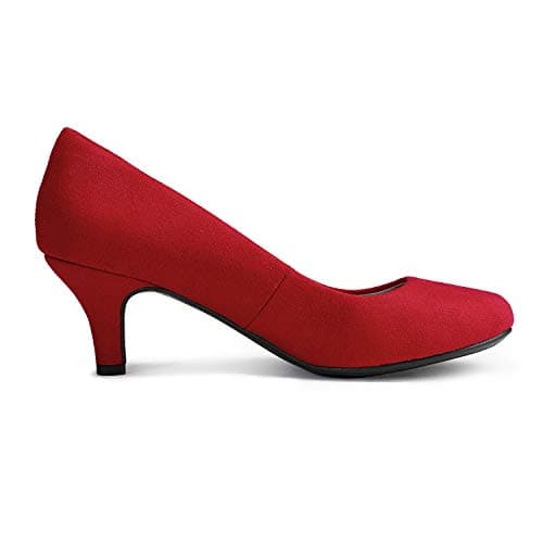 Dream Pairs Women's Ankle Strap Ballet Flats,RED,5 — view 4