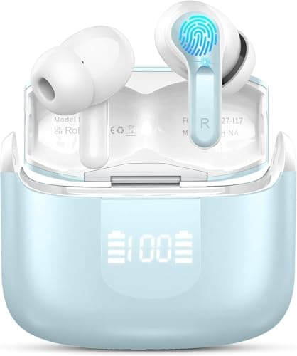 Ordtop Bluetooth 5.4 Earbuds, 50+Hrs Wireless Headphone, 6D-Stereo Earphone