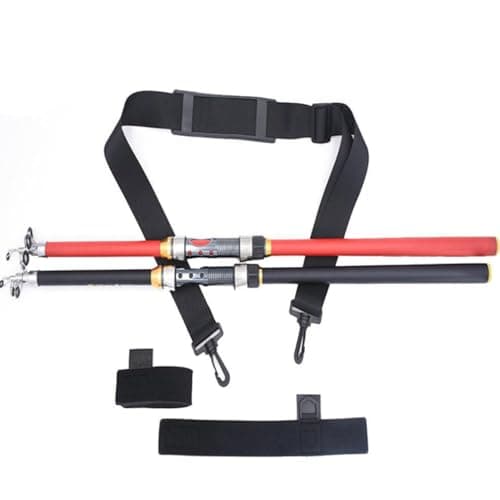 HOMOBABE 2pcs Portable Fishing Rod Sling Strap Adjustable Shoulders Belt for Fishing Rods Made with Sturdy Sbr Neoprene and Ok Cloth for Travel and On-the-go — view 5
