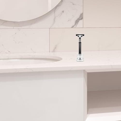 Aluminum Alloy Shaving Stand Silver Bathroom Countertop Holder — view 5
