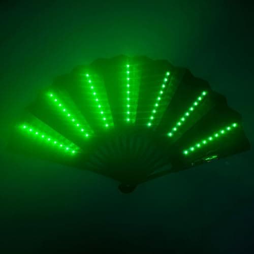 Light Up Rav-e Fan, Folding Handheld Fa-n, Light U-p Hand F-an, Led Handhe-ld, Portable With Light, L-ight Up Festival Folding, Travel Multipurpose Handheld Fa-n, Carnival Accessories — view 6