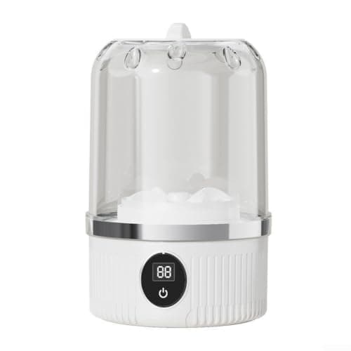 Portable for mini Washing Machine USB Rechargeable for Socks Compact Travel Laundry Device ABS Plastic Underwear Cleaner Dual Mode for mini Washer 5min Quick 10min Deep Clean Cycle Hand-Wash(White) — view 4