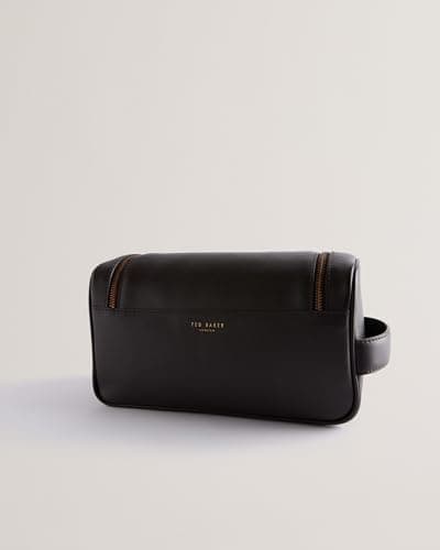 Ted Baker London kalton-Caviar Texture Leather washbag, BRN-Choc — view 3