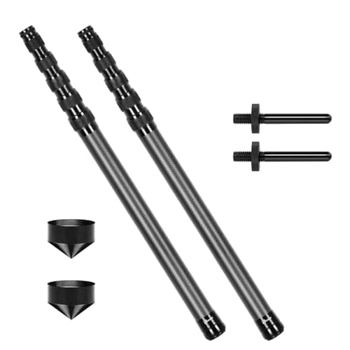 DOBEN Telescopic Tarp Poles Set of 2, Carbon Fiber Telescopic Tent Pole 2.4m Height Adjustable(58-240cm), Lightweight Portable Super Tough Tarp Pole for Tent Fly, Camping, Shelter, Awning