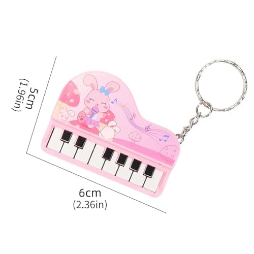 Electronic Keyboard Keychain Interactive Sound Toy, Silver — view 3