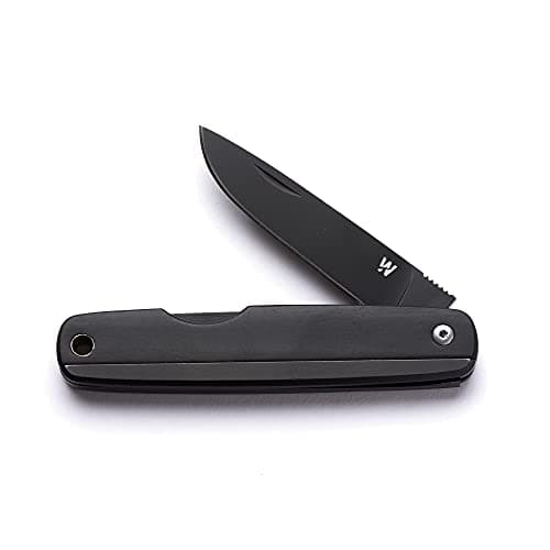 Whitby Pocket Knife, Stainless Steel Folding Knives Black Pakkawood Handle