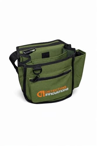 Detecting Innovations Ultimate Waist Pouch for Metal Detecting, Finds Bag with Pinpointer Holster, Durable Metal Detector Accessories (KHAKI GREEN) — view 2