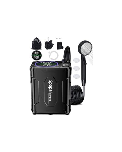 Spopal Flagship 13000mAh Portable Camping Shower with Ultra Long Runtime