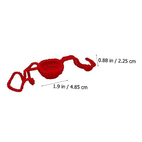 SOLUSTRE Red Woven Wool Nose Guard for Outdoor Travel and Camping, Multi-purpose Nose Cover, Easy to Carry Protective Nasal Cover for Cold Weather and Dust Safety — view 2