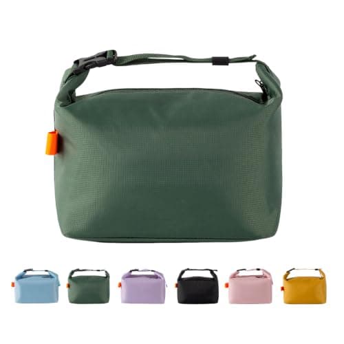 Aucuu Insulated Lunch Bag, Reusable Lunch Bags, Leakproof Lunch Box Tote Bag, Large Capacity Cooler Bag, Thermal Food Bag for Office School Picnic-8L (Military Green)