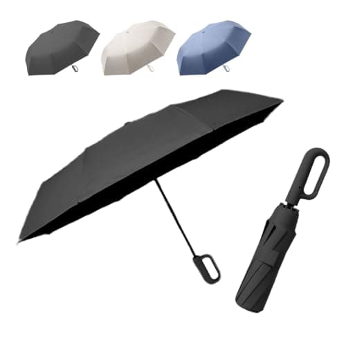 Mini Travel Folding Umbrella with Micro handle for Men Women Kids/Coating Layer Fabric/Anti UV/UPF 50+/Sun Protection 99.9%/Compact/Lightweight Small Portable/Rain/Blocking/Backpack Purse Pocket