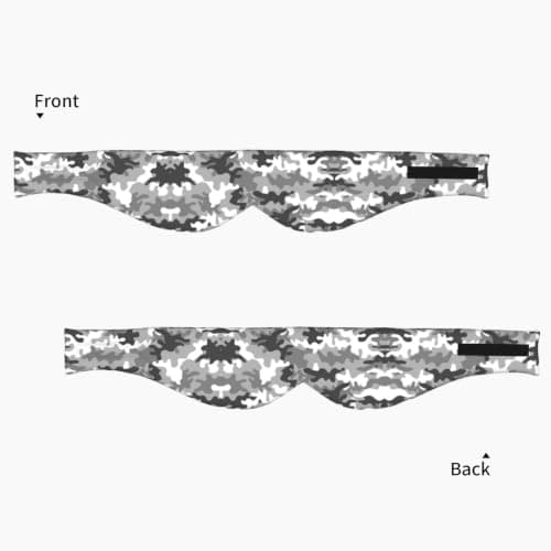 Digital Camo Print Sleep Mask Wide Wraparound Reversible Light Blocking Travel Fit — view 2