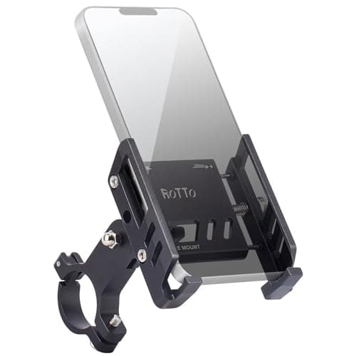 ROTTO Bike Phone Holder Mobile Mount for Bicycle Motorbike 360°Rotation Aluminum Alloy Universal Fit