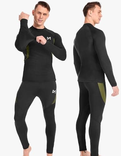 MEETYOO Men's Thermal Underwear Set, Wicking Long Johns Quick Dry Base Layer Sport Compression Suit for Workout Skiing Running Hiking — view 4