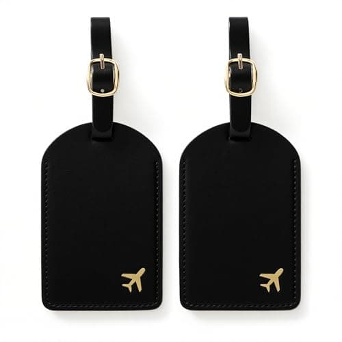 toTravelGear Luggage Tags for Suitcases, PU Leather Travel Tags for Luggage