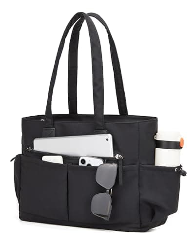 Miss Lulu Large Tote Bag for Women, 15.6 Inch Laptop black Handbags
