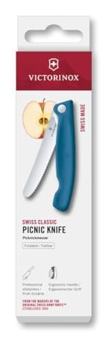 Victorinox Swiss Classic Folding Picnic Knife, 11cm Serrated Blade, Blue — view 4