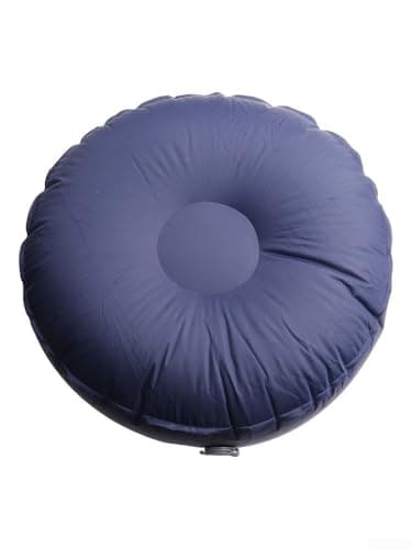 Meditation Floor Cushion, Yoga Bolster Pillow Balance Inflatable Yoga Cushion Footrest Pillow For Leisure Travel Fitness Outdoor Foldable Pedal 42X42x15cm Dark Blue Olive Green (Olive green) — view 2