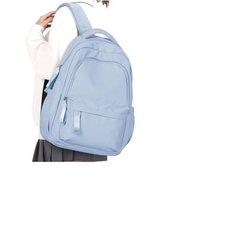 WEPLAN School Backpack School Bag for Teenage Girls Boys College Rucksack Lightweight Schoolbag Casual Backpack Dayback Women Bookbag College Waterproof 14 Inch Laptop Backpacks,C11-Sky Blue