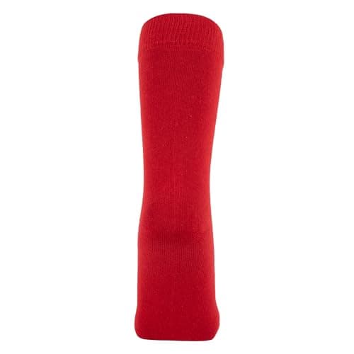 ZAKIRA Combed Cotton Dress Socks - Plain Colour Business Crew Socks for Men & Women, Soft Breathable Cotton, 6-10 (UK), Red — view 4