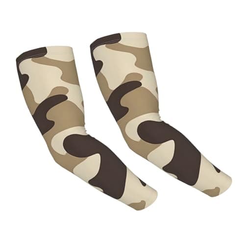 ZSUUGJ Black White Camouflage Uv Protection Cooling Arm Sleeves For Men & Women – Lightweight, Breathable Compression Arm Covers For Running, Cycling, Golf & Outdoor Activities