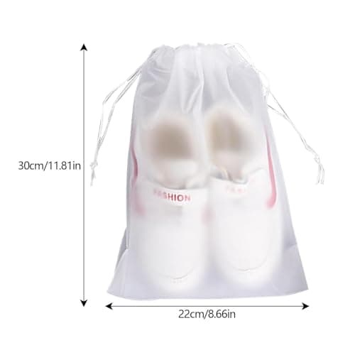 Hiemible Shoes Bags for Travel - Slippers Organizer Dustproof Drawstring Pouch,Portable Storage Organizer Slippers Pack for Home Business Trips — view 4