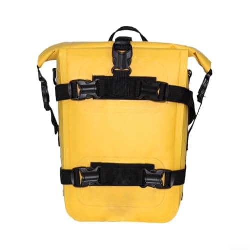 Dolvitrny Waterproof PVC Motorcycle Side Panniers(31 * 19 * 10cm Yellow)