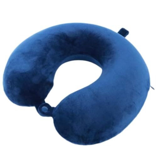 Far win Travel Pillow,100% Pure Memory Foam U Shaped Neck Pillow,Super Lightweight Portable Headrest Great for Airplane, Car,Home,Office,Sleeping (blue)