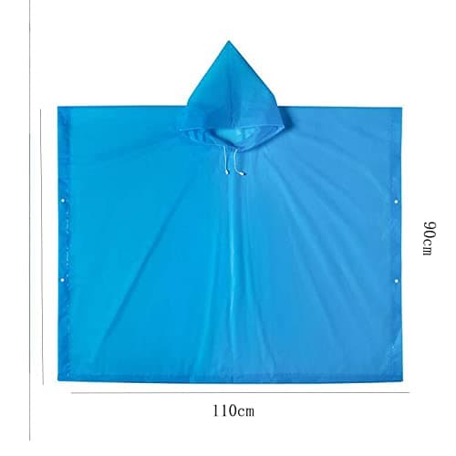 Rain Poncho For Kids, Waterproof Raincoat For Boys Girls, Resuable EVA Poncho, Drawstring Children Rainwear Rain Cape with Button and Hood, Toddler Rain Jacket For School Outdoor Hiking Travel(Pink) — view 3