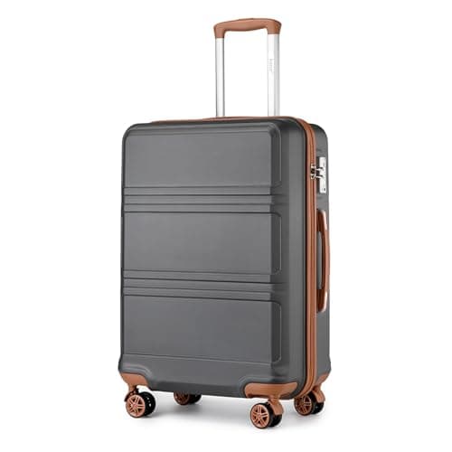 Kono Medium Suitcase with TSA Lock, Lightweight Hard Shell Checked Luggage
