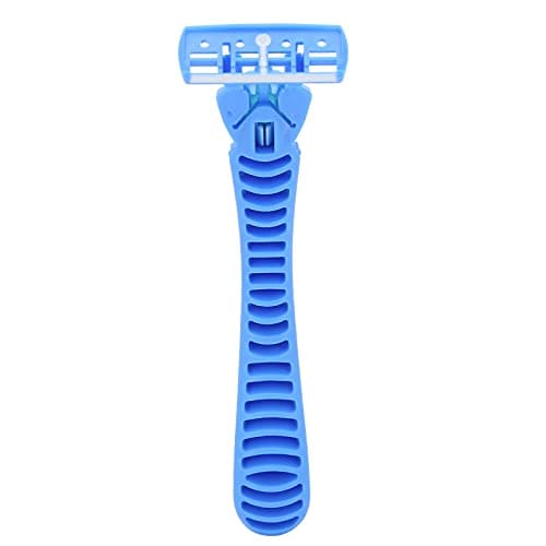 Brrnoo Manual Shaver 6 Blade with Lubricating Strip for Travel Shaving, Blue — view 2