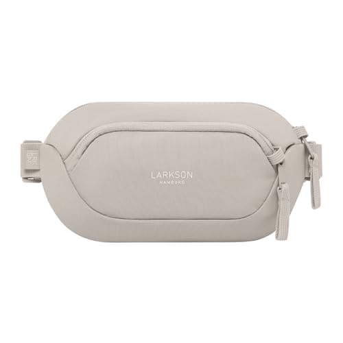 Larkson Small Waist Pack Slingbag Men & Women Beige - Helge - Anti-Theft Bum Bag Cross Body Bag with RFID Blocker for Everyday & Travel - Breathable Mesh Padding - Water-Repellent