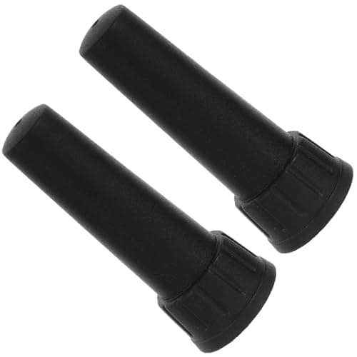Baluue 2pcs Rubber Stick Umbrella Tip Covers Replacement Black