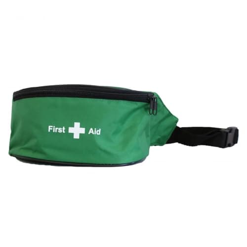 IndustraCare Empty First Aid Kit Bum Bag, Green, Adjustable Buckle, for Outdoor Sports and Travel, Schools & Office use.