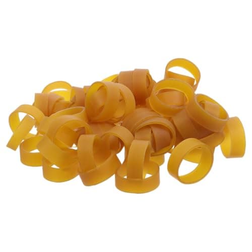 380pcs Wide Yellow Rubber Bands 10cm Thick Rubber Reliable Bundling