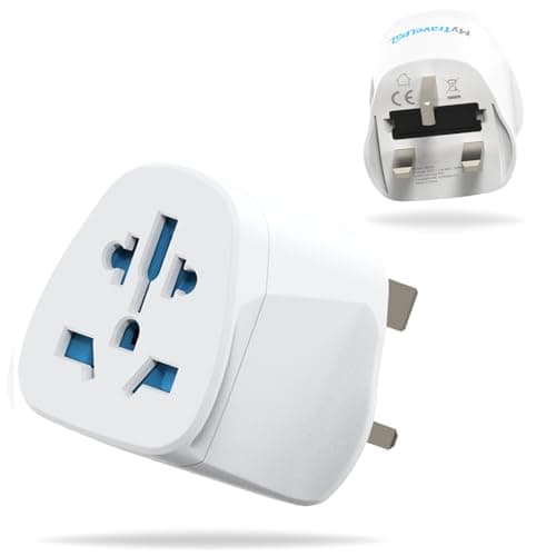MyTravelPal World to UK Travel Adapter (2 Pack) | UK Safety Standards