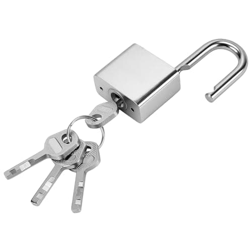PINGEUI 8 Pack Padlocks with Keys, 30mm Mini Key Padlock, Small Pad Locks for Gym Locker, Suitcase, Travel Bag, Cabinets, Silver — view 4