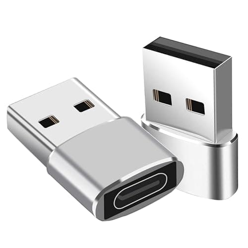 Betron USB to USB C Adapter, Compact Design, 3 Pack (Silver) — view 2