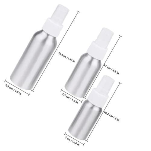 Refillable Perfume Bottle with Spray Nozzle 3pc Aluminum Travel 50ml — view 2