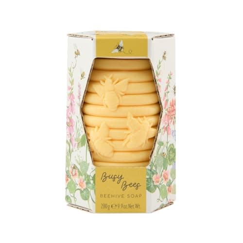 Heathcote & Ivory Hand Cream and Wash 30ml, Balm 9g, Soak 30g, Moisturiser Set in Reusable Travel Pouch+Heathcote & Ivory Soap 280g, Orange Blossom and Honey Fragrance, Busy Bees Beehive Soap Bar — view 3
