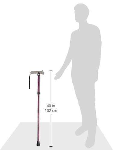 Drive Devilbiss Folding Walking Stick with Soft Grip Handle, Purple (Packaging may vary) — view 4