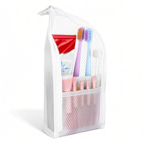 WOONEKY Travel Toiletry Bag Waterproof Compact Pouch with Multi-Compartments for Toothbrush Cosmetics and Personal Essentials Lightweight Organizer for Business and Leisure Trips